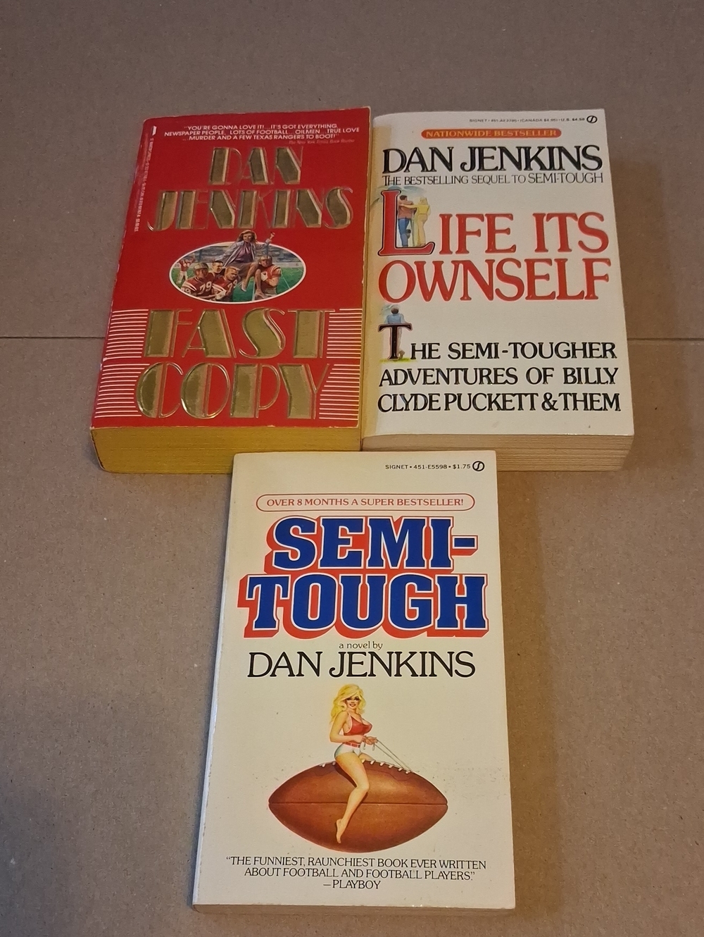 3 Paperback Books By Dan Jenkins
